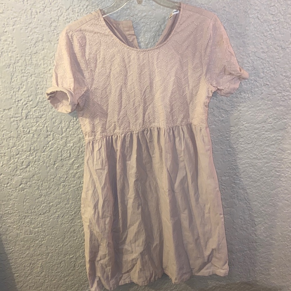 Dress. Light peach color.